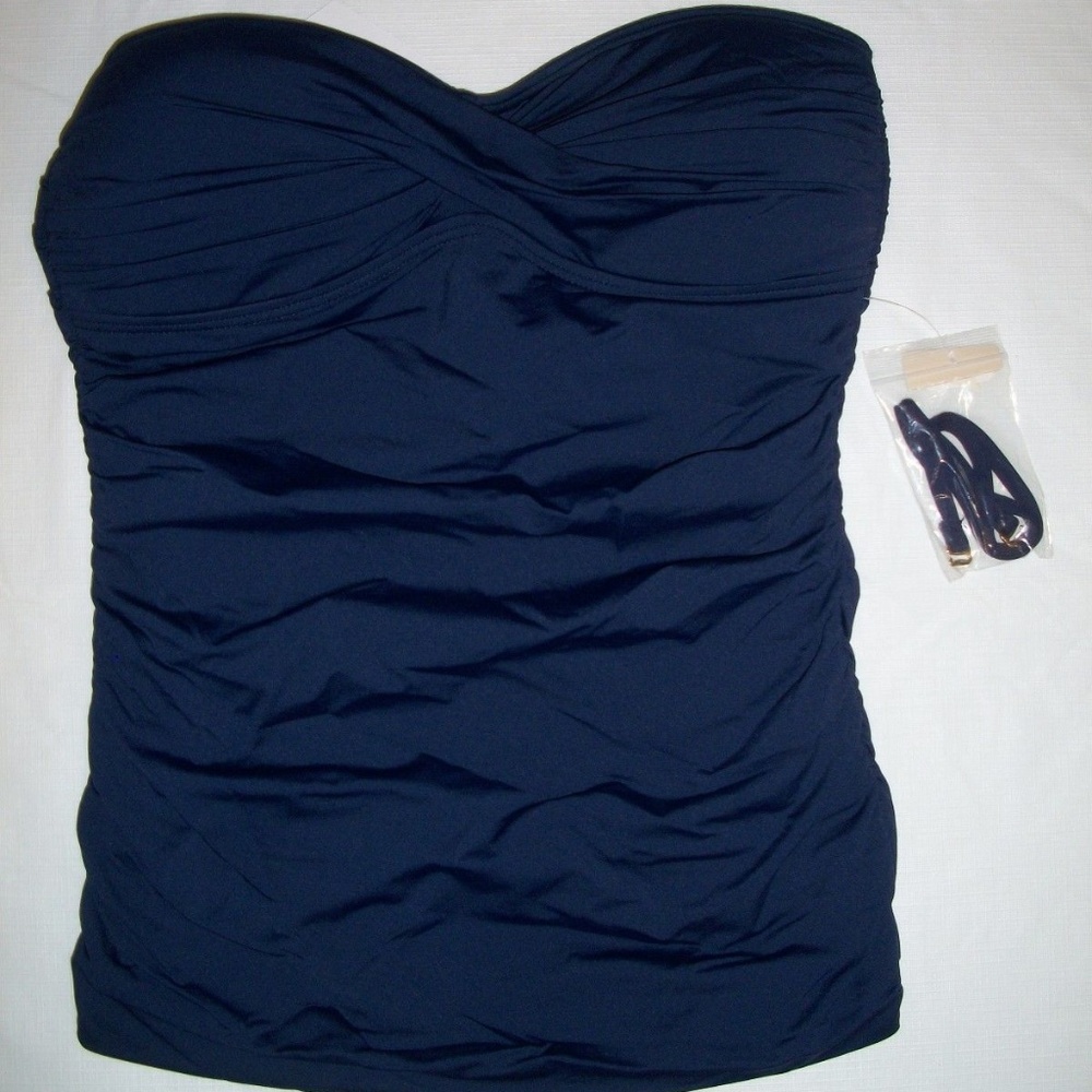 Tommy Bahama Navy Twist Front Tankini Swim Suit S